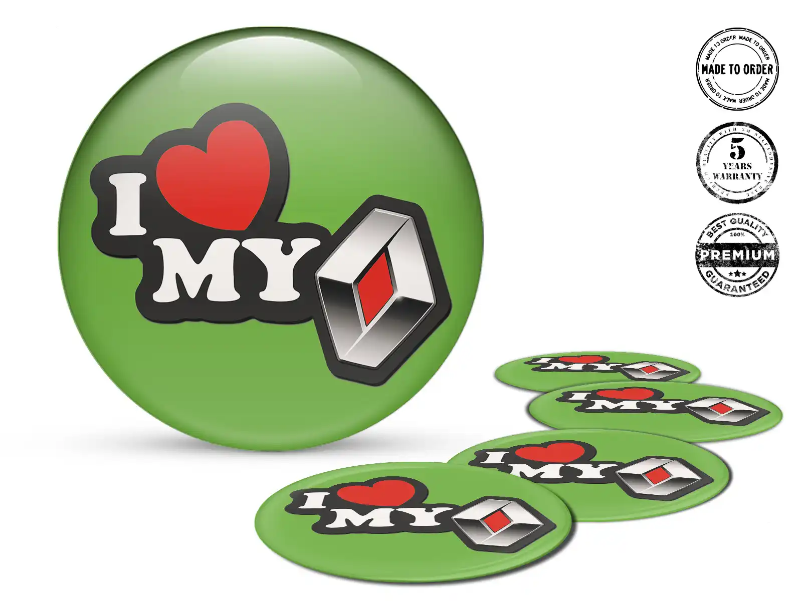 Domed Emblem Logo High-Quality Rim Stickers
